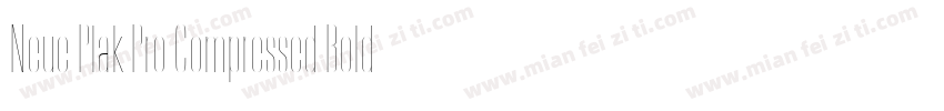 Neue Plak Pro Compressed Bold字体转换